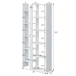 Libreria Ersilia, 78x25h162 cm,<Dmora Shop