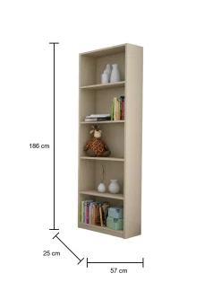 Libreria Giordana, 57x25h186 cm,<Dmora Clearance