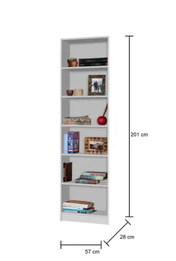 Libreria Ian, 57x28h201 cm,<Dmora Store