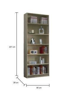 Libreria Infa, 80x28h201 cm,<Dmora Sale