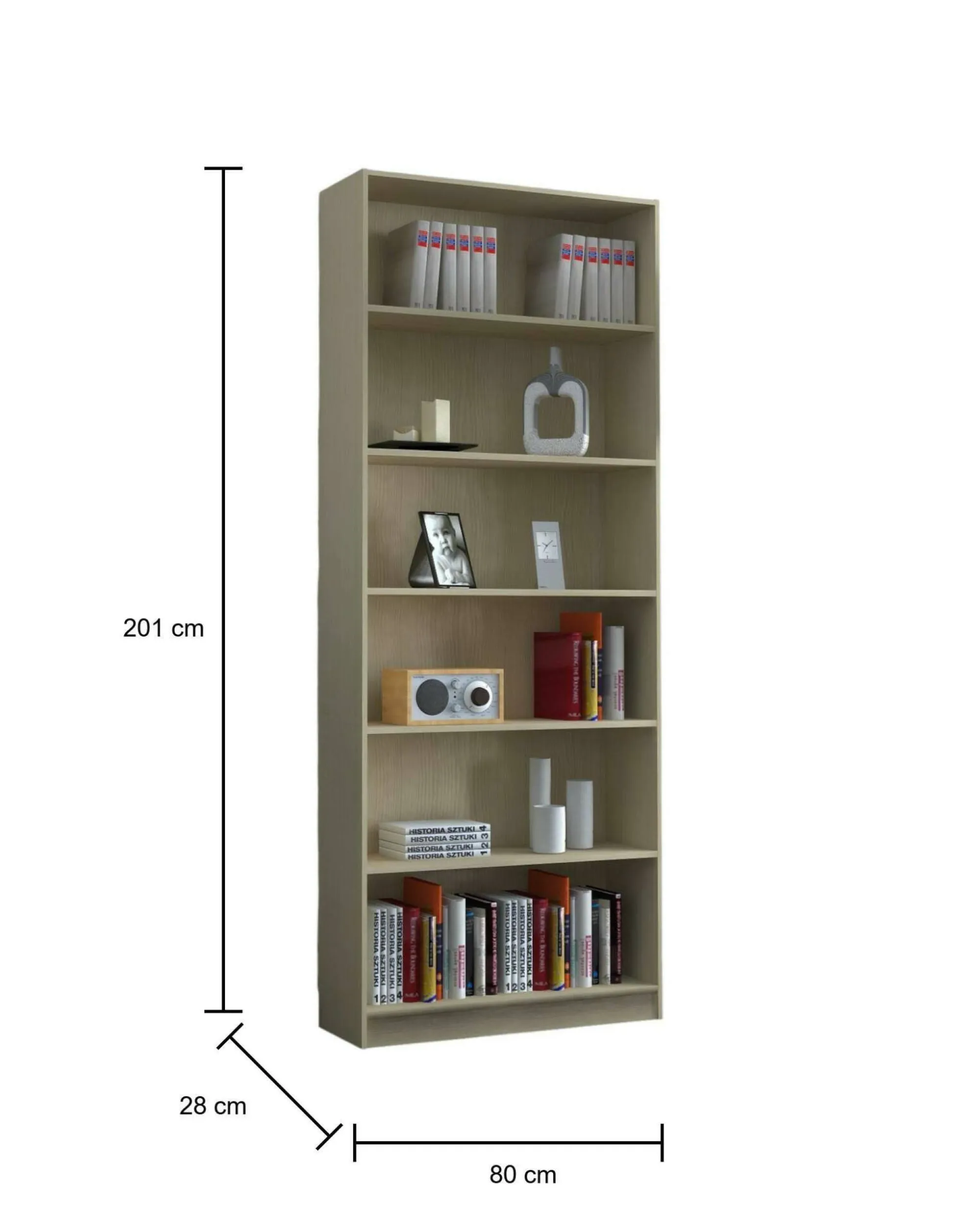 Libreria Infa, 80x28h201 cm,<Dmora Sale