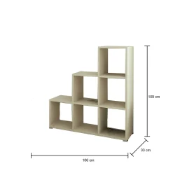 Libreria Isaias, 106x33h109 cm,<Dmora Online