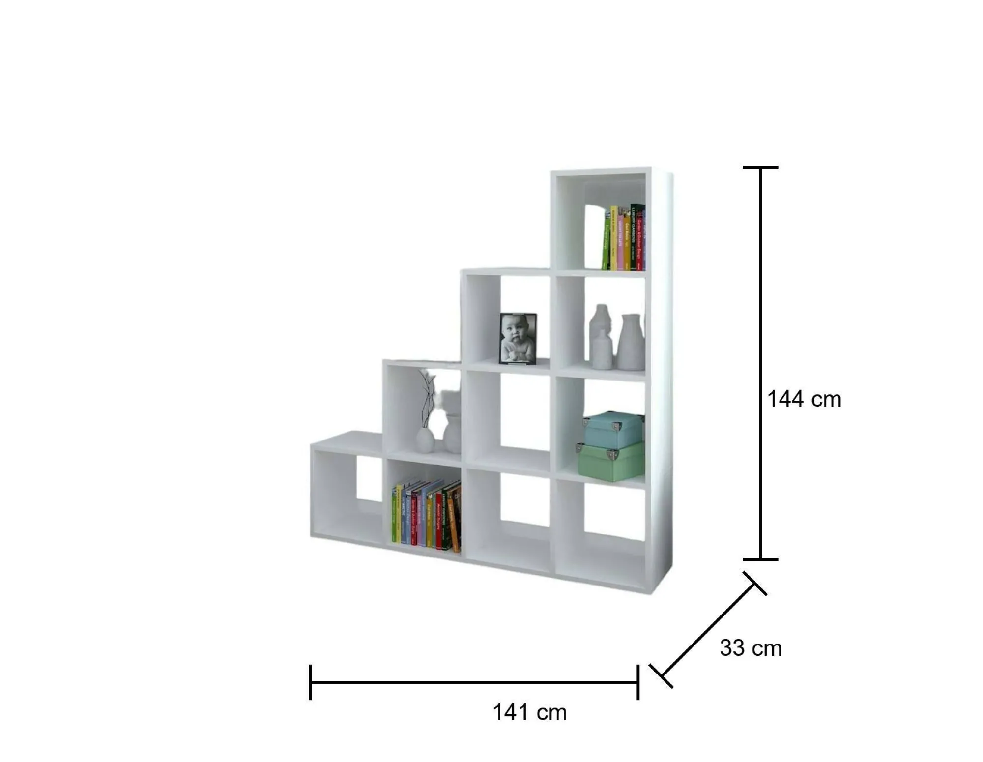 Libreria Jolina, 141x33h144 cm,<Dmora Best