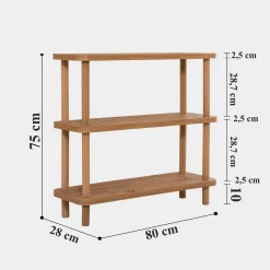 Libreria Maharaja, 80x28 h75 cm,<Dmora New