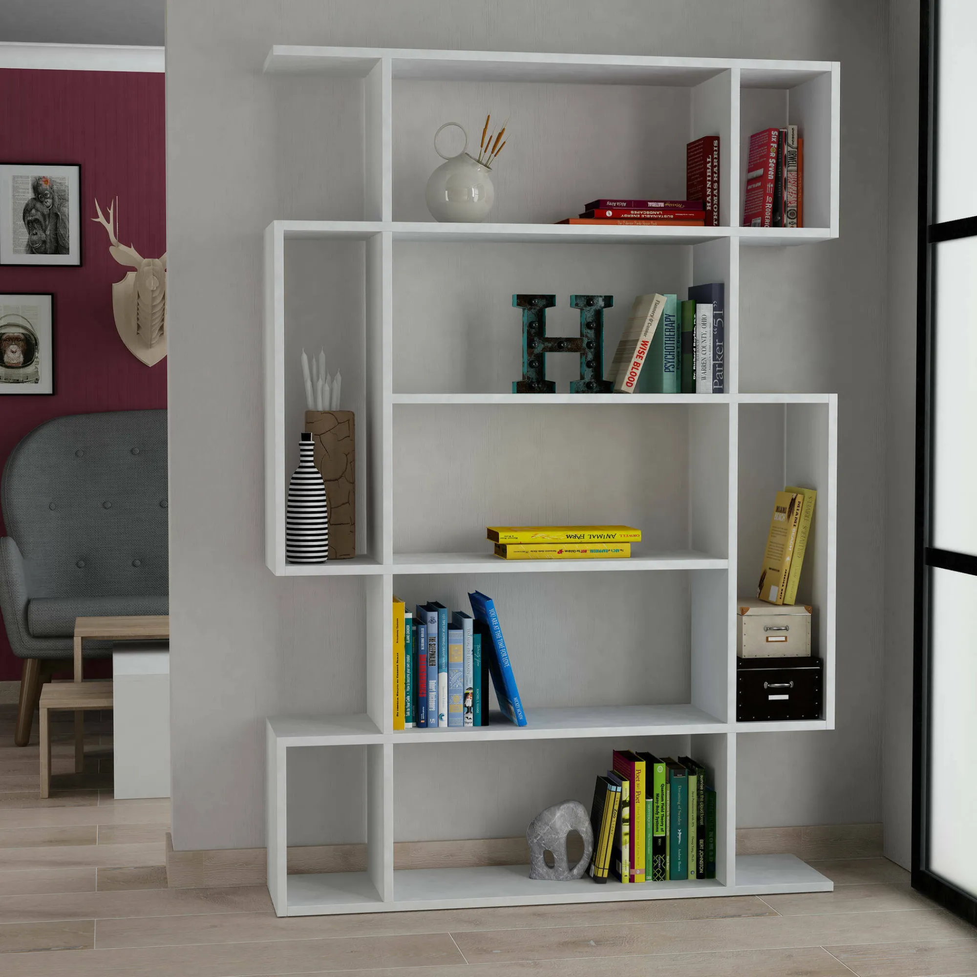 Libreria Marcellin, 110x26 h161 cm,<Dmora Flash Sale