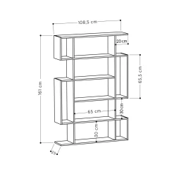 Libreria Marcellin, 110x26 h161 cm,<Dmora Flash Sale