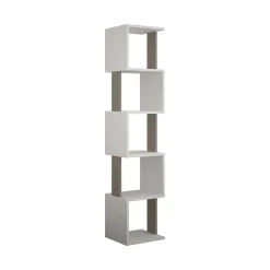 Libreria Nada, 35x30h161 cm, Bianco e Tortora<Dmora Best