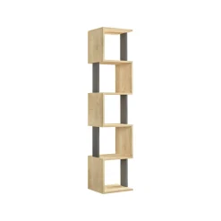 Libreria Nada, 35x30h161 cm, Quercia e Antracite<Dmora Shop