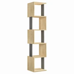 Libreria Nada, 35x30h161 cm, Quercia e Antracite<Dmora Shop