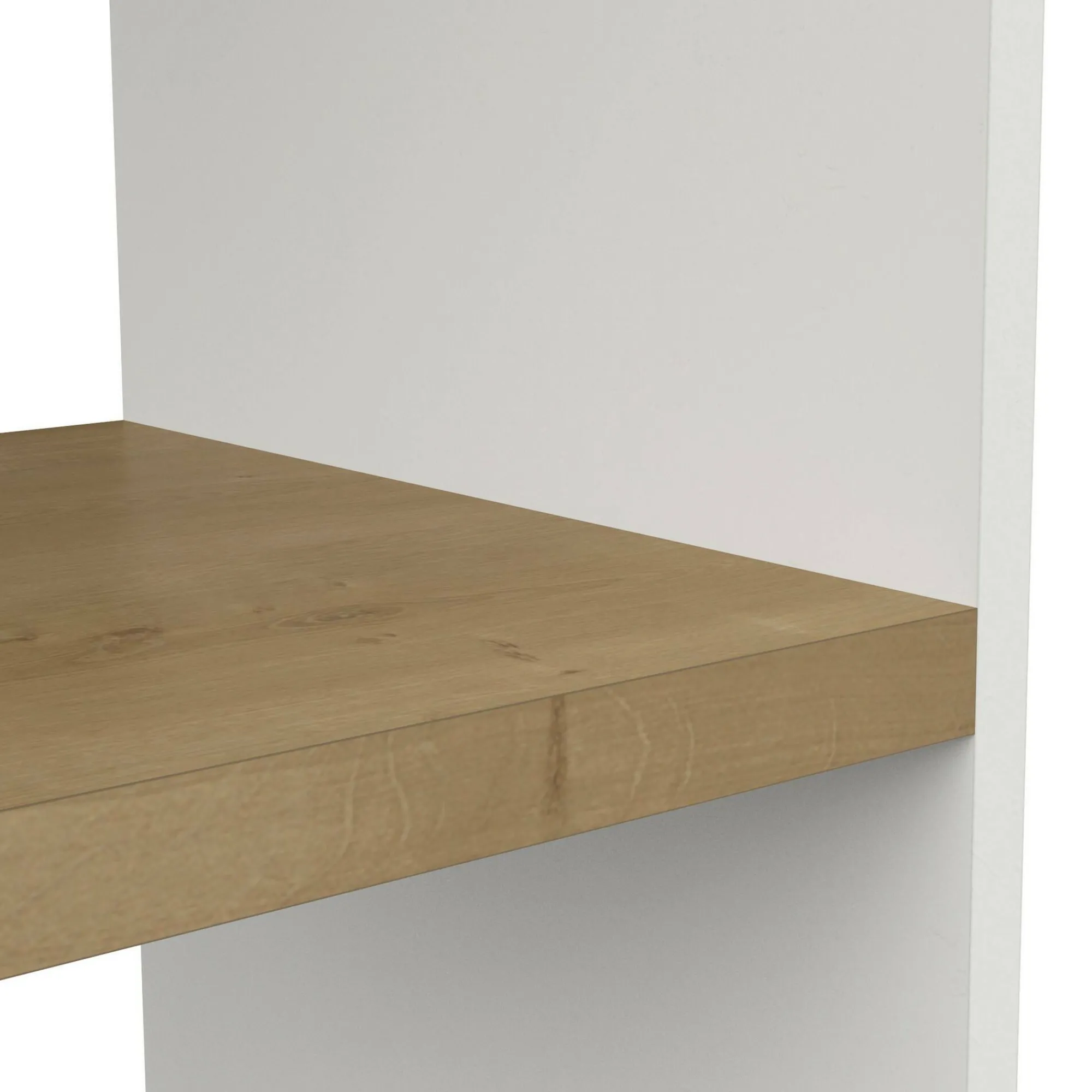 Libreria Nisha, 78x36 h183 cm, Rovere e Bianco<Dmora Cheap