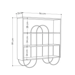 Libreria Otis, 96x26 h99 cm,<Dmora Clearance