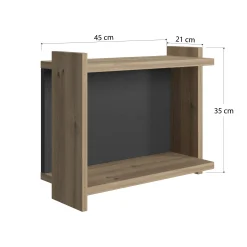 Libreria pensile da parete, cm 45 x 51 x 35, colore e antracite<Dmora Fashion