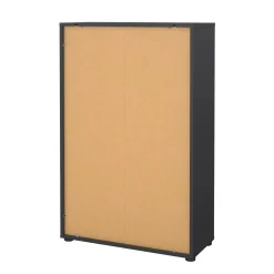Libreria Perrine, Scaffale da ufficio, Mobile portalibri, Biblioteca, 34x80 h124 cm, Rovere e Grigio<Dmora Sale