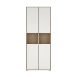 Libreria Pierre, 34x80 h205 cm, Rovere e Bianco<Dmora Flash Sale