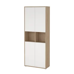 Libreria Pierre, 34x80 h205 cm, Rovere e Bianco<Dmora Flash Sale