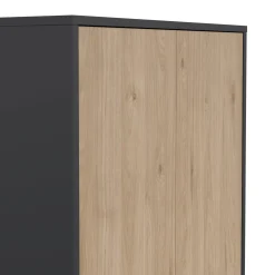 Libreria Pierre, 34x80 h205 cm, Rovere e Grigio<Dmora Fashion