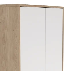 Libreria Pierre, 34x80 h205 cm, Rovere e Bianco<Dmora Flash Sale