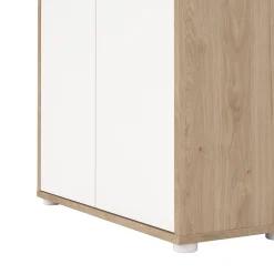 Libreria Pierre, 34x80 h205 cm, Rovere e Bianco<Dmora Flash Sale