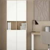 Libreria Roseline, Scaffale da ufficio, Mobile portalibri, Biblioteca, 34x80 h205 cm, Rovere e Bianco<Dmora Clearance