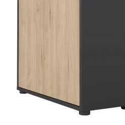 Libreria Roseline, Scaffale da ufficio, Mobile portalibri, Biblioteca, 34x80 h205 cm, Rovere e Grigio<Dmora Cheap