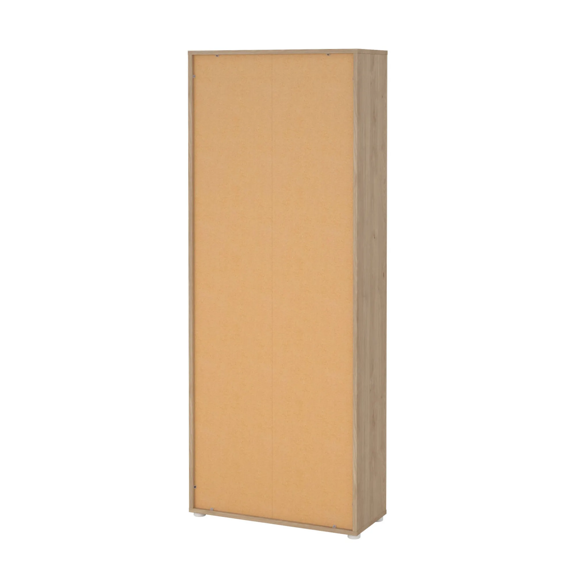 Libreria Roseline, Scaffale da ufficio, Mobile portalibri, Biblioteca, 34x80 h205 cm, Rovere e Bianco<Dmora Clearance