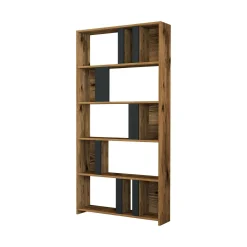 Libreria Scapolita, 90x20h180 cm, Noce e Antracite<Dmora Store