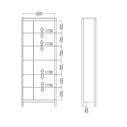 Libreria Sinlaku, 33x78 h199 cm,<Dmora Shop
