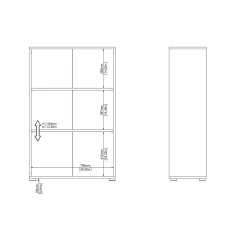 Libreria Sparto, 34x80 h124 cm,<Dmora Best Sale