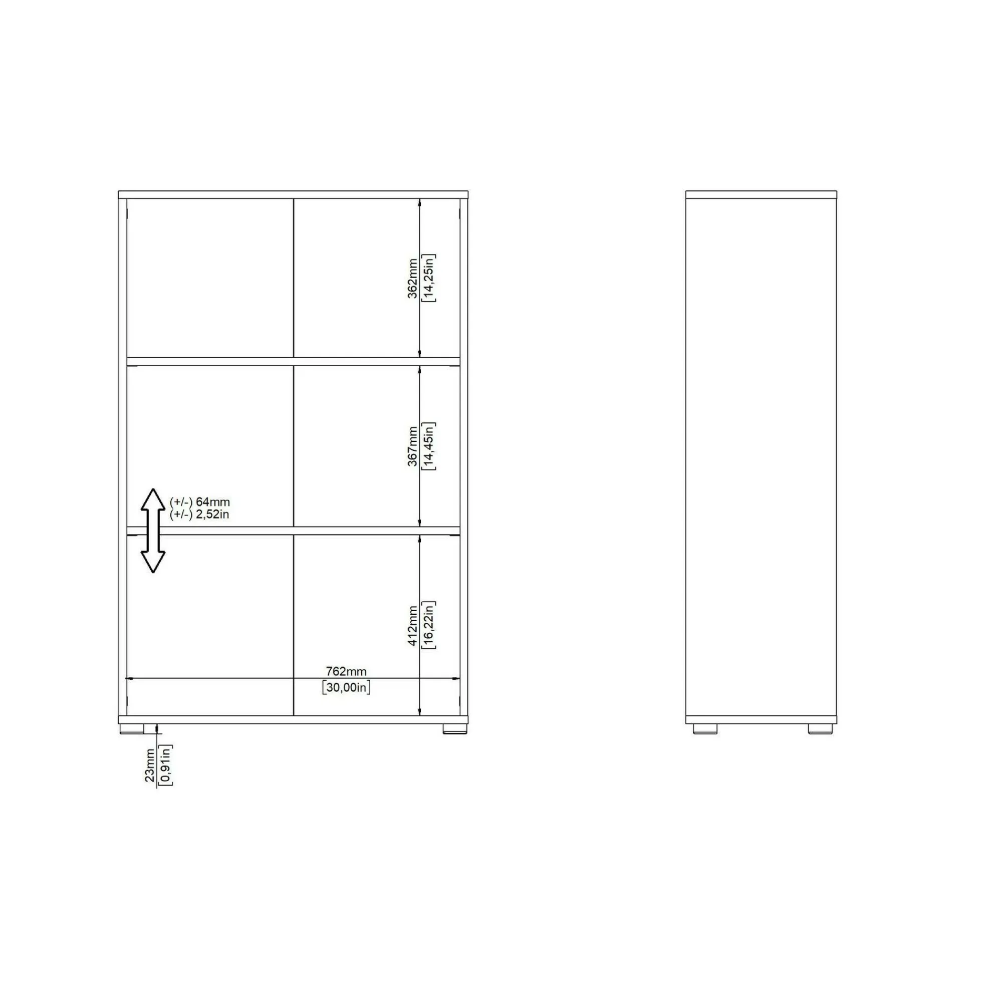 Libreria Sparto, 34x80 h124 cm,<Dmora Outlet