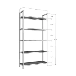 Libreria Stratonice, 80x30h165 cm,<Dmora Store