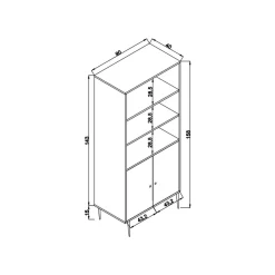 Libreria Suva, 90x40h110 cm,<Dmora Cheap