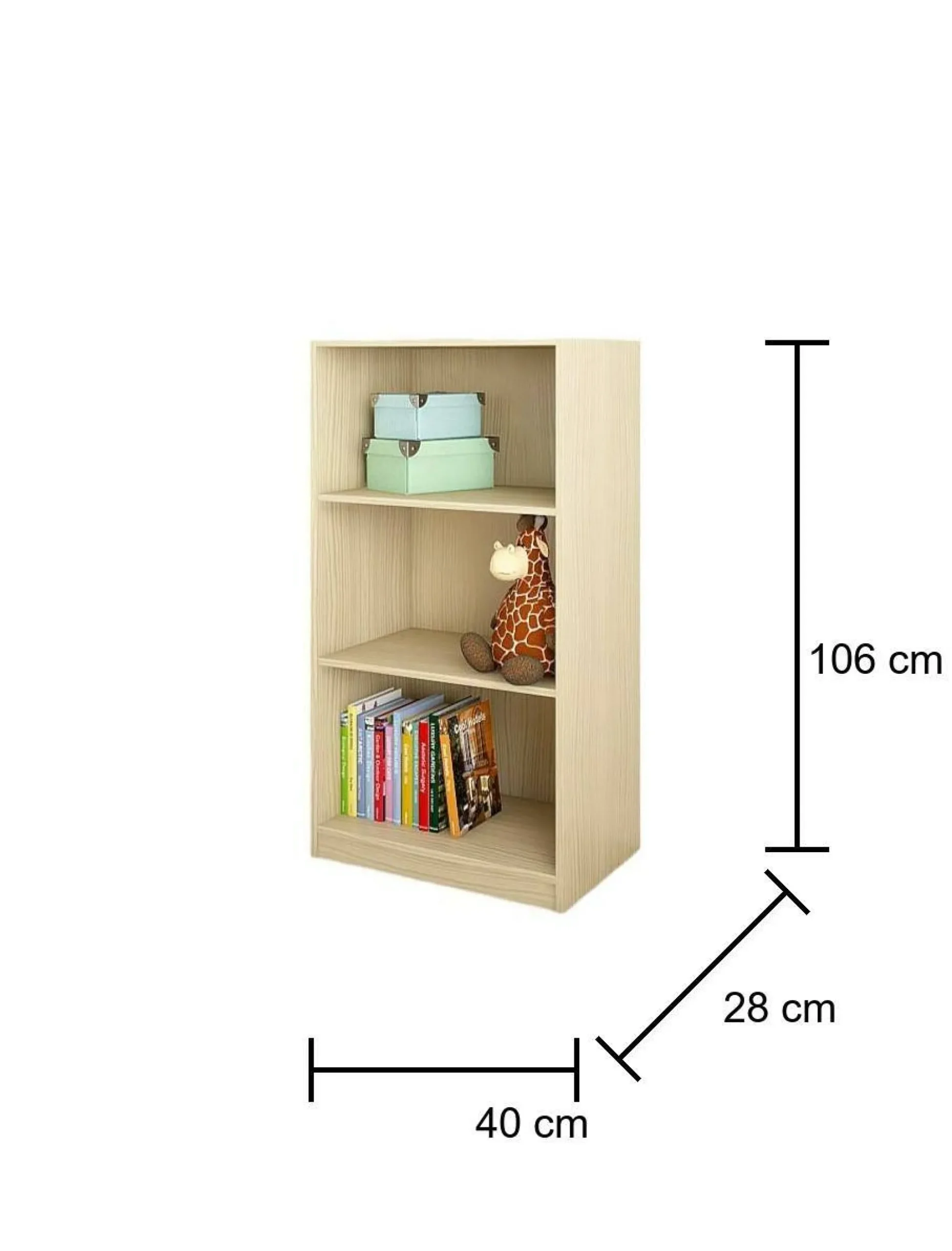 Libreria Willa, 40x28h106 cm,<Dmora Cheap