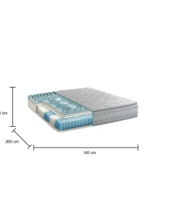 Materasso matrimoniale Aba, Anti acaro e Anallergico, Cm 140x200h26<Dmora Discount