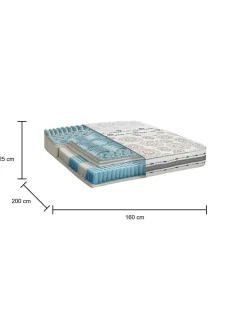 Materasso matrimoniale Aclio, Anti acaro e Anallergico, Cm 160x200h25<Dmora Discount