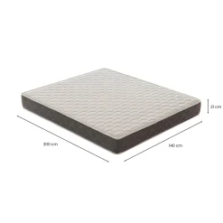 Materasso matrimoniale Allik, 100% Made in Italy, 140x200xh21 cm<Dmora Sale