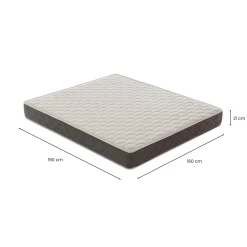 Materasso matrimoniale Allik, 100% Made in Italy, 160x190xh21 cm<Dmora Sale