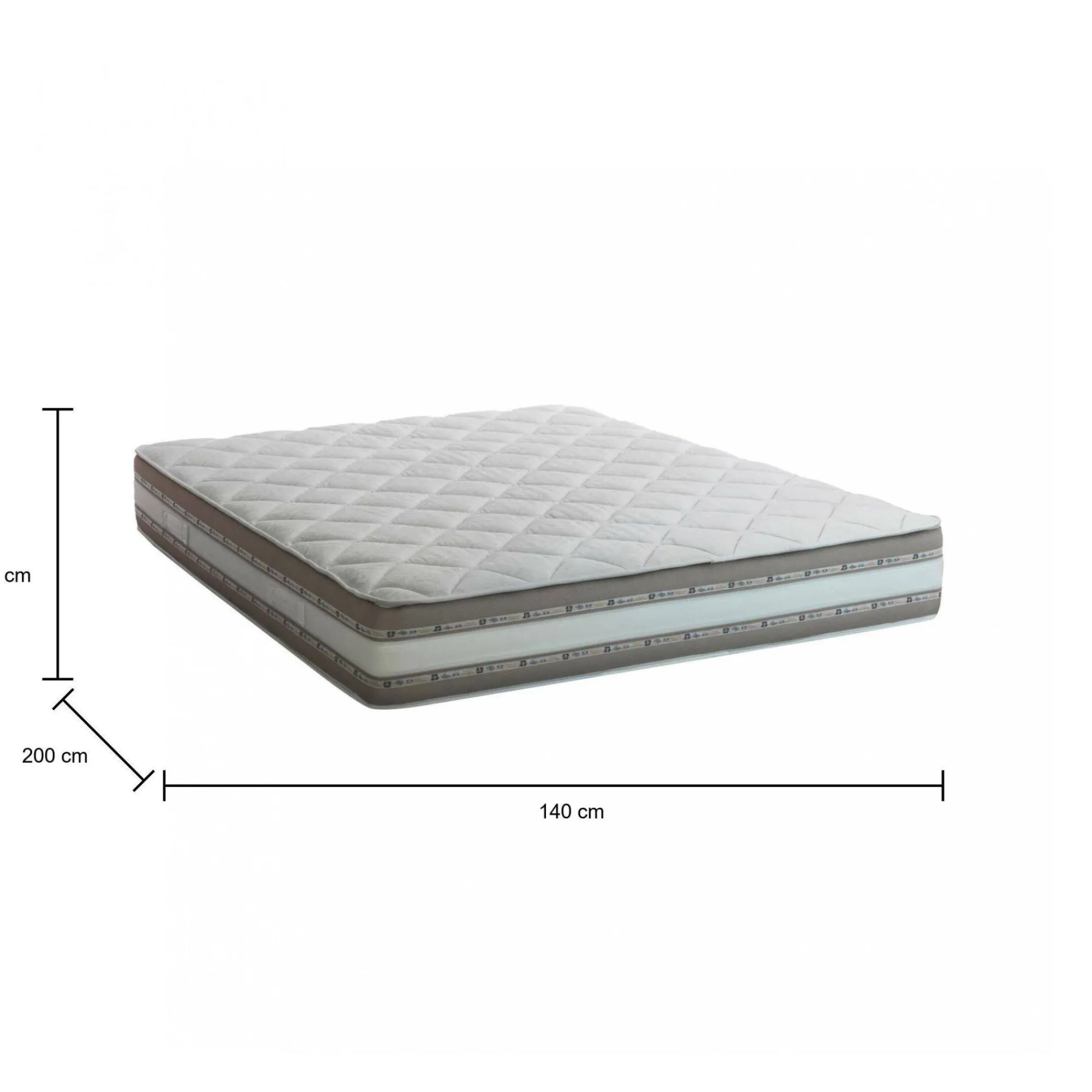 Materasso matrimoniale Amos, Anti acaro e Anallergico, Cm 140x200h27<Dmora Best Sale