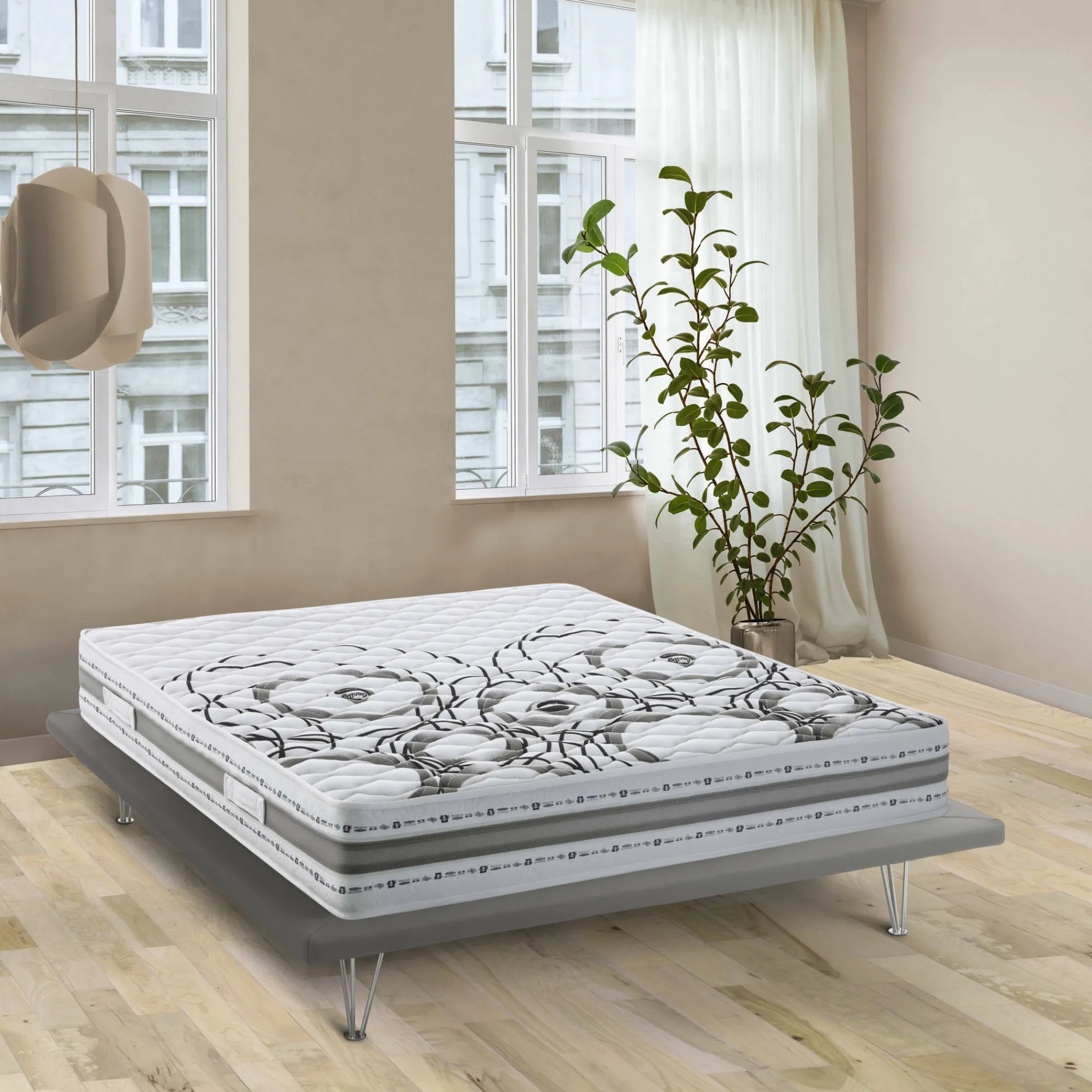 Materasso matrimoniale Incoronata, Anti acaro e Anallergico, Cm 160x190h 22<Dmora Shop