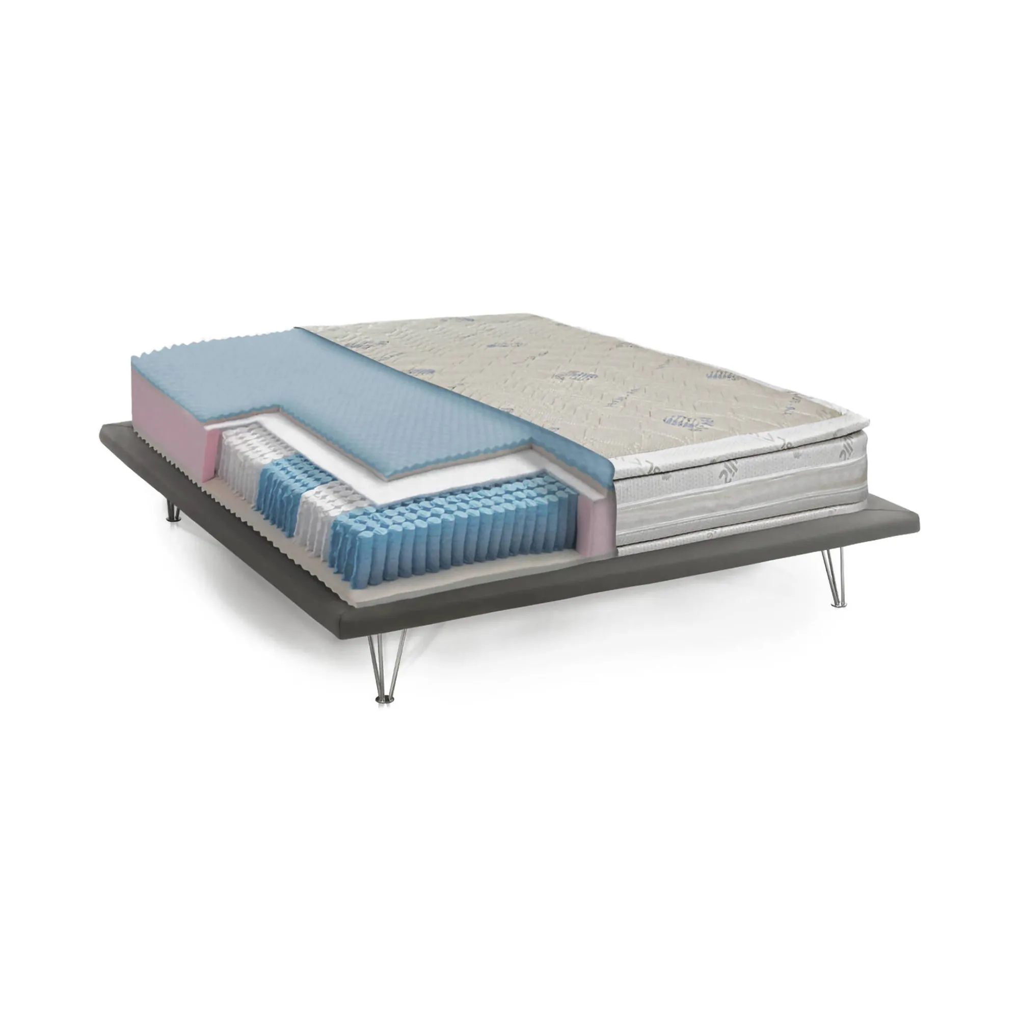 Materasso piazza e mezza Alvito, Anti acaro e Anallergico, Cm 120x190h37<Dmora Flash Sale