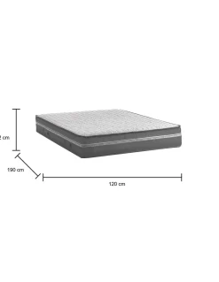 Materasso piazza e mezza Arial, Anti acaro e Anallergico, Cm 120x190h32<Dmora Clearance