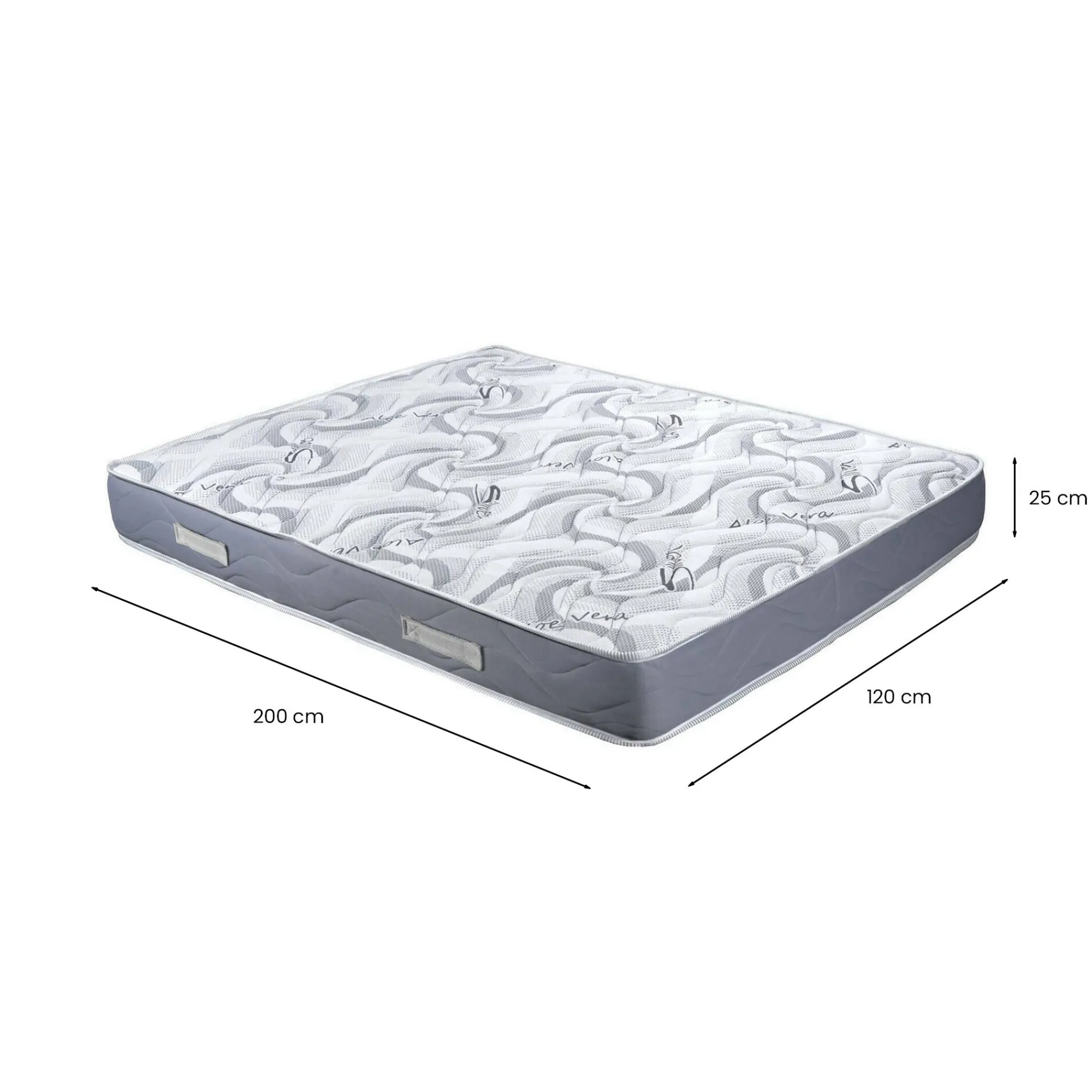 Materasso piazza e mezza Jin, 100% Made in Italy, 120x200xh25 cm<Dmora Discount