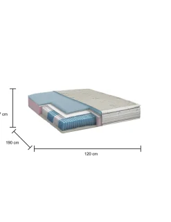 Materasso piazza e mezza Alvito, Anti acaro e Anallergico, Cm 120x190h37<Dmora Flash Sale