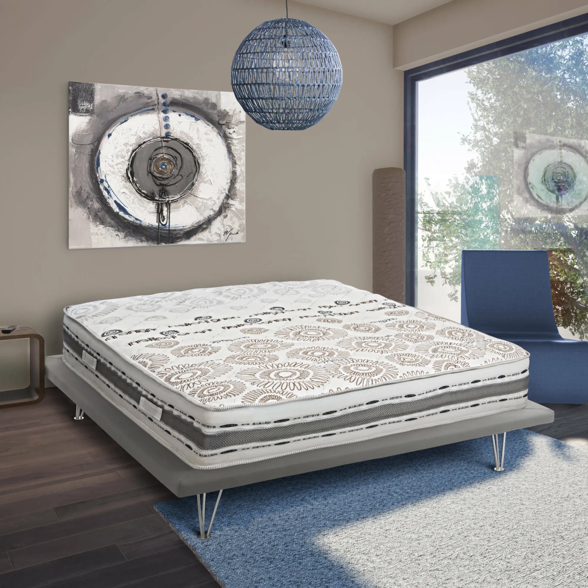 Materasso piazza e mezza Amaroni, Anti acaro e Anallergico, Cm 120x190h25<Dmora Fashion