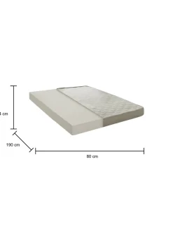 Materasso singolo Akima, Anti acaro e Anallergico, Cm 80x190h15<Dmora Flash Sale