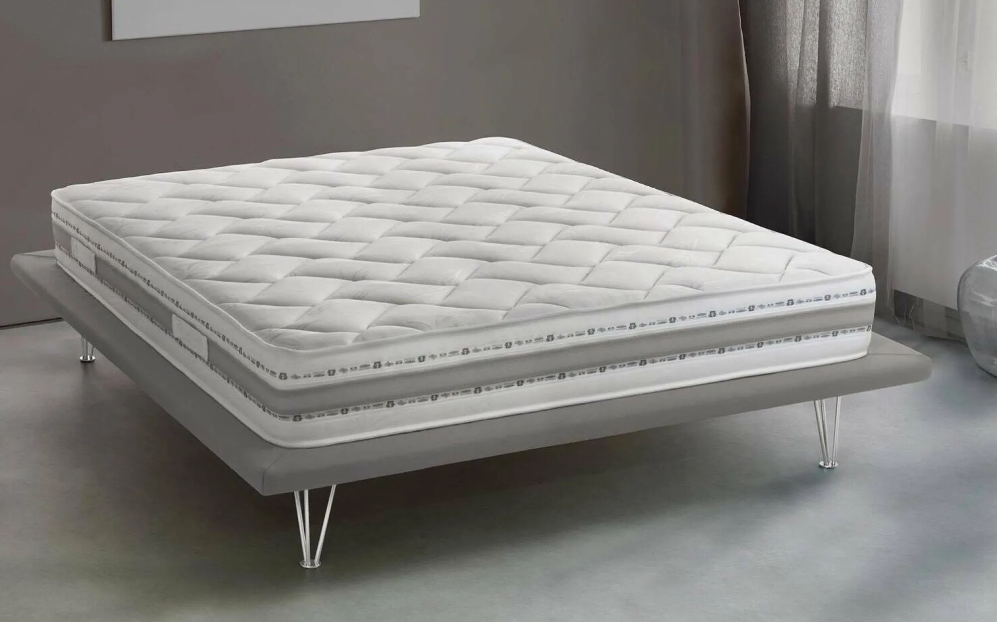 Materasso singolo Anselmo, Anti acaro e Anallergico, Cm 90x190h21<Dmora Fashion