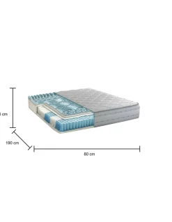 Materasso singolo Atilla, Anti acaro e Anallergico, Cm 80x190h26<Dmora Sale