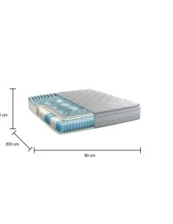 Materasso singolo Atilla, Anti acaro e Anallergico, Cm 90x200h26<Dmora Flash Sale