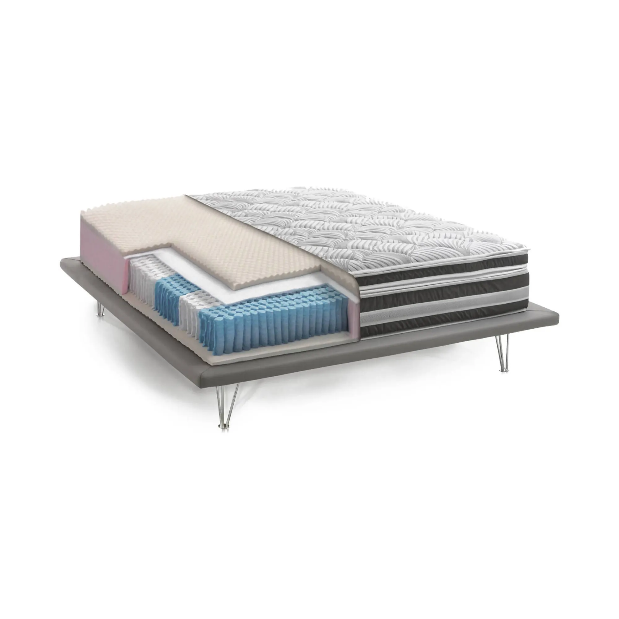 Materasso singolo Dgerb, Anti acaro e Anallergico, Cm 80x190h32<Dmora Cheap