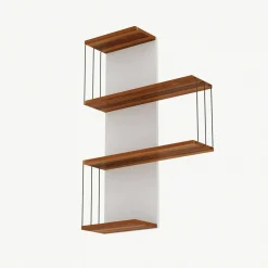 Mensola Batilda, 64x19h96 cm, Quercia e Bianco<Dmora Sale