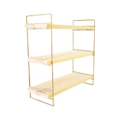 Mensola Edouard, 16x40 h45 cm, Oro e Marrone<Dmora Flash Sale